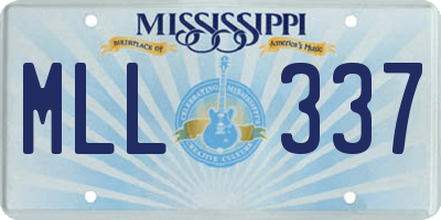 MS license plate MLL337