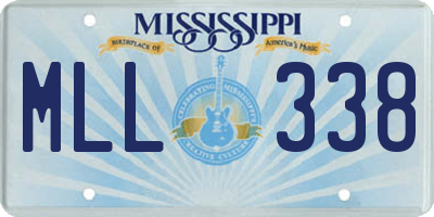 MS license plate MLL338
