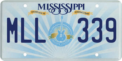 MS license plate MLL339