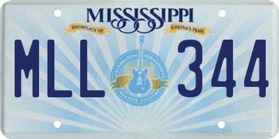MS license plate MLL344