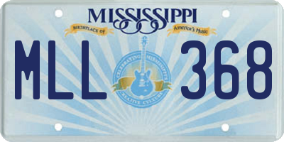 MS license plate MLL368