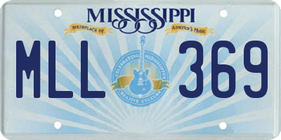 MS license plate MLL369
