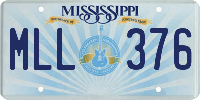 MS license plate MLL376