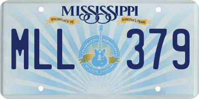 MS license plate MLL379