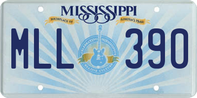 MS license plate MLL390