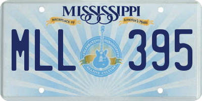 MS license plate MLL395