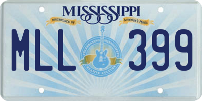 MS license plate MLL399