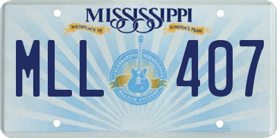 MS license plate MLL407
