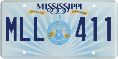 MS license plate MLL411