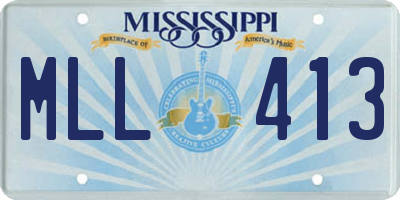 MS license plate MLL413