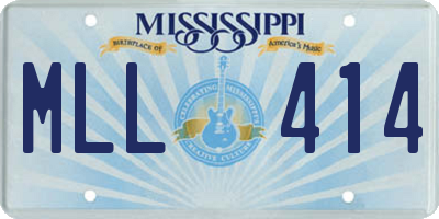 MS license plate MLL414