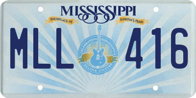 MS license plate MLL416