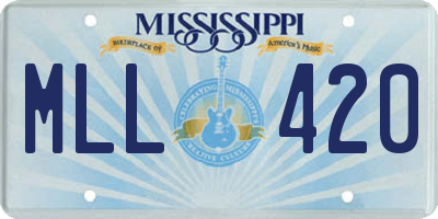 MS license plate MLL420