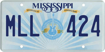 MS license plate MLL424