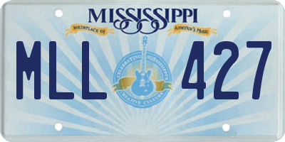 MS license plate MLL427