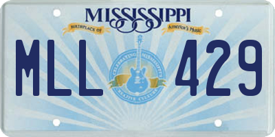 MS license plate MLL429