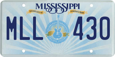 MS license plate MLL430