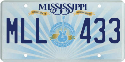 MS license plate MLL433