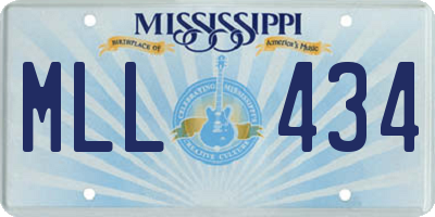 MS license plate MLL434