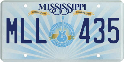 MS license plate MLL435