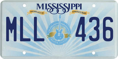 MS license plate MLL436