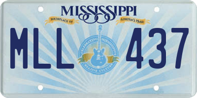 MS license plate MLL437