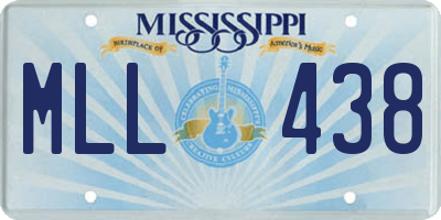 MS license plate MLL438