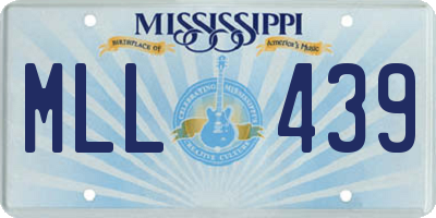 MS license plate MLL439