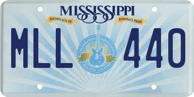 MS license plate MLL440