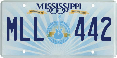 MS license plate MLL442