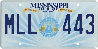 MS license plate MLL443