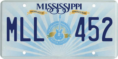 MS license plate MLL452