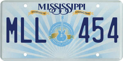MS license plate MLL454