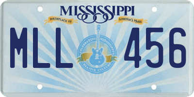 MS license plate MLL456