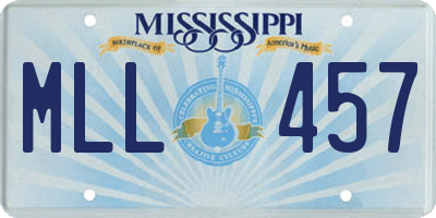 MS license plate MLL457