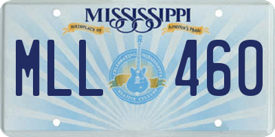 MS license plate MLL460