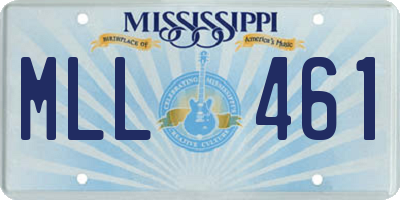 MS license plate MLL461
