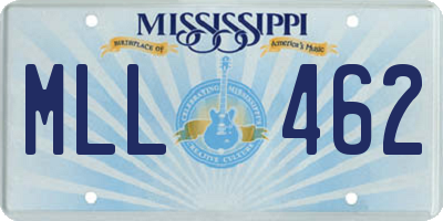 MS license plate MLL462