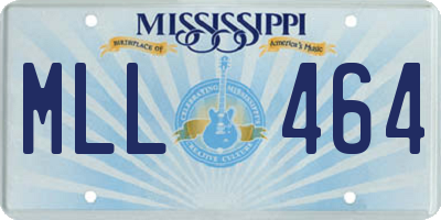 MS license plate MLL464
