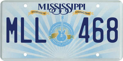 MS license plate MLL468