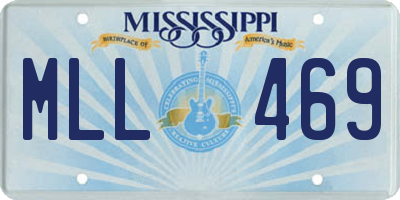 MS license plate MLL469