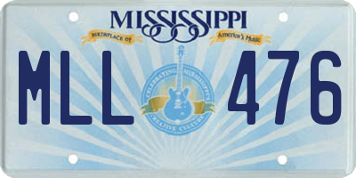 MS license plate MLL476