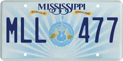 MS license plate MLL477