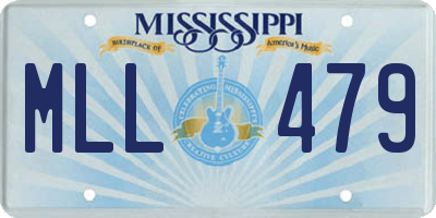 MS license plate MLL479