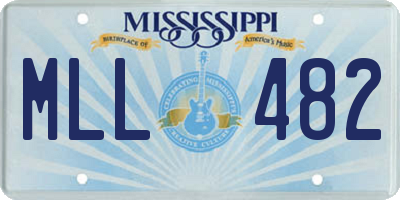 MS license plate MLL482