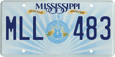 MS license plate MLL483