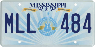 MS license plate MLL484