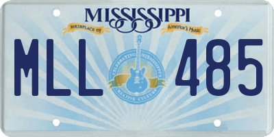 MS license plate MLL485