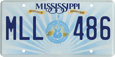 MS license plate MLL486