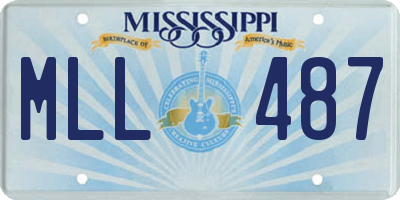 MS license plate MLL487
